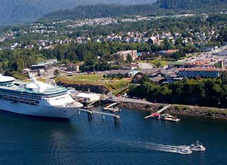 Aerial view of Prince Rupert, BC